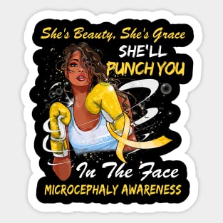 Punch You in the Face MICROCEPHALY AWARENESS Sticker